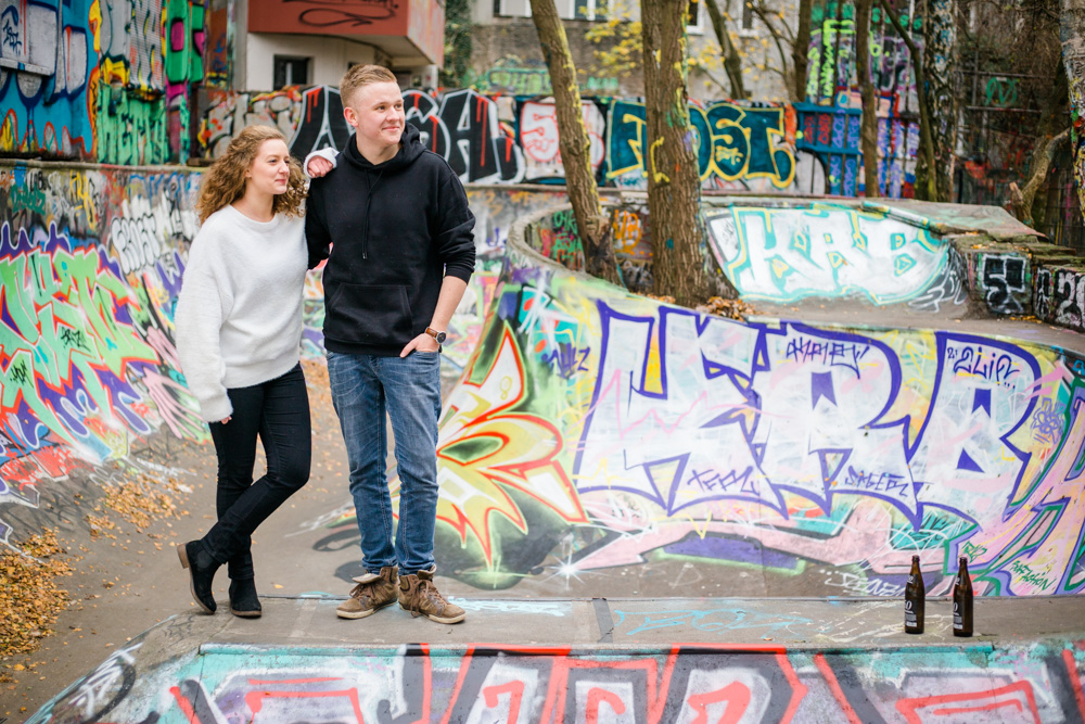 Paarshooting in der Schanze bei kalten Temperaturen